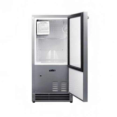 Summit BIM26H32 15"W Crescent Cube Undercounter Ice Machine - 25 lbs/day, Air Cooled, No Drain Needed, 115v