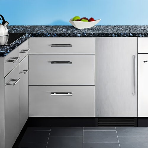 Summit BIM44GADA 14 1/2"W Full Cube Undercounter Ice Machine - 50 lbs/day, Air Cooled, ADA, Pump Drain, 115v