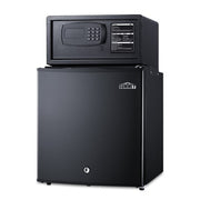 Summit MBSAFEB 1.6 cu ft Minibar Refrigerator & Safe w/ Solid Door - Black, 115v