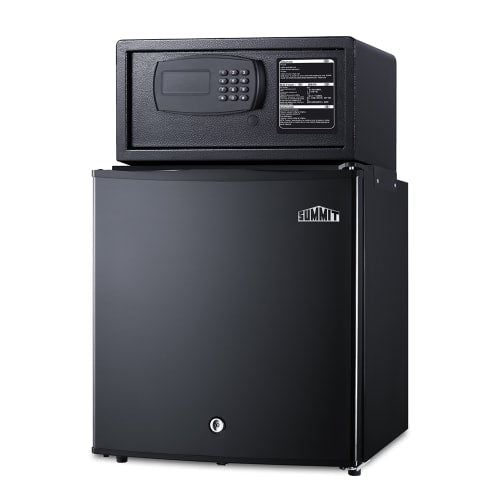 Summit MBSAFEB 1.6 cu ft Minibar Refrigerator & Safe w/ Solid Door - Black, 115v