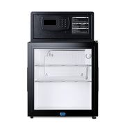 Summit MBSAFEG 1.6 cu ft Minibar Refrigerator & Safe w/ Glass Door - Black, 115v