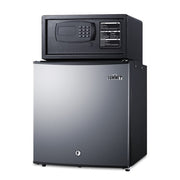 Summit MBSAFESS 1.6 cu ft Minibar Refrigerator & Safe w/ Solid Door - Black, 115v