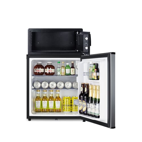 Summit MBSAFESS 1.6 cu ft Minibar Refrigerator & Safe w/ Solid Door - Black, 115v