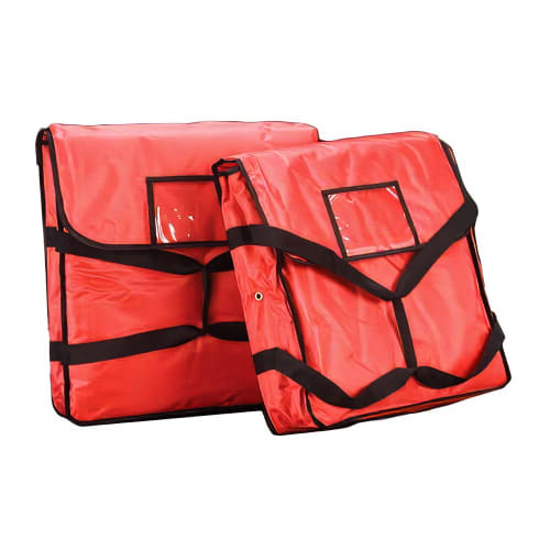 American Metalcraft PBDX2005 Deluxe Pizza Delivery Bag - 20" x 20" x 5", Nylon, Red