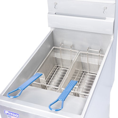 Pitco 40D Gas Fryer - (1) 45 lb Vat, Floor Model, Natural Gas
