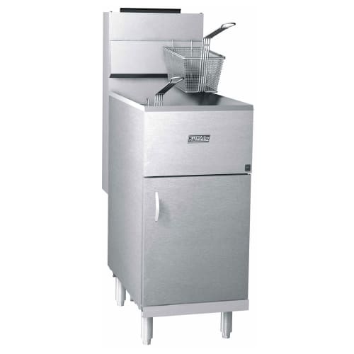 Pitco 40S Frialator Gas Fryer - (1) 45 lb Vat, Floor Model, Natural Gas
