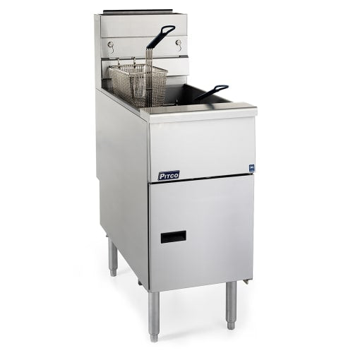 Pitco SG14RS Gas Fryer - (1) 50 lb Vat, Floor Model, Natural Gas
