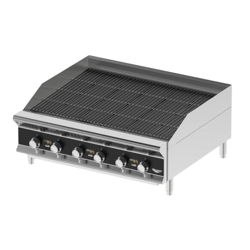 Vollrath CBGHD-36 36" Heavy-Duty Gas Charbroiler w/ Reversible Grill Plates - Stainless Steel, Convertible