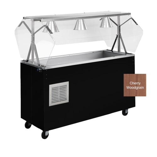 Vollrath R38776 60" Affordable Portable™ Cold Food Bar - (4) Pan Capacity, Floor Model, Cherry Woodgrain
