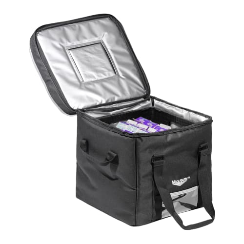 Vollrath VMDB100 Insulated Milk/Meal Delivery Bag w/ Carrying Straps - 15 1/2"W x 15 1/2"D x 14"H, Black