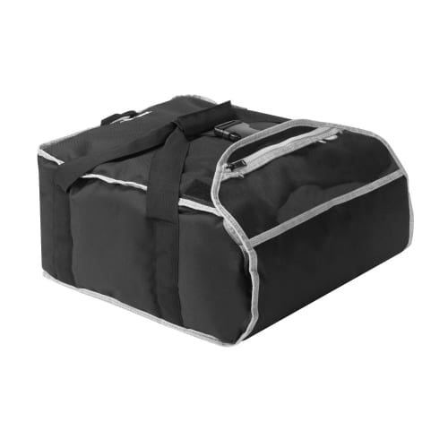 Vollrath VPB116 Pizza Delivery Bag w/ Carrying Straps - 17 1/2"W x 17 1/2"D x 9"H, Black