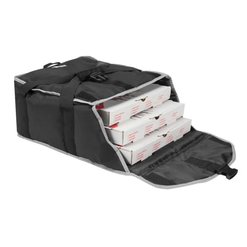 Vollrath VPB116 Pizza Delivery Bag w/ Carrying Straps - 17 1/2"W x 17 1/2"D x 9"H, Black