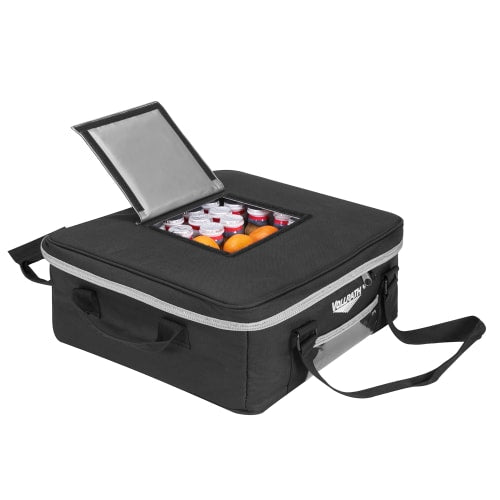 Vollrath VSDB100 Insulated Snack Delivery Bag w/ Carrying Straps - 15"W x 15"D x 6"H, Black