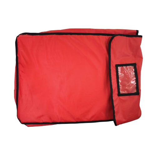 Intedge Pizza Delivery Bag w/ Strap - 20" x 20" x 5 3/8", Vinyl, Red (IPK-4)