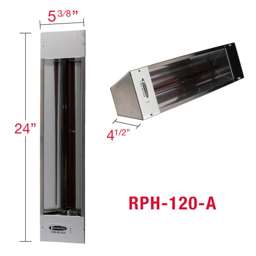 TPI RPH-120-A Outdoor Ceilling Mount Electric Infrared Heater - 1500 watt, 120v