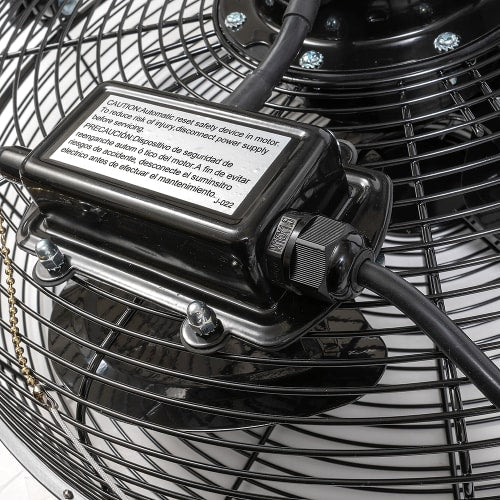 TPI U18TE-HD 18" Heavy Duty Utility Fan w/ 3 Speeds - Black, 120v