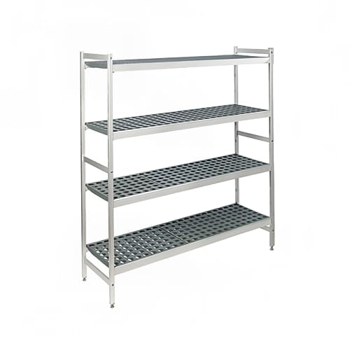 Fermod 4R47A71 42" NSF 4-Tier Polymer Shelf Kit - Fermostock®, 14"W, 71"H