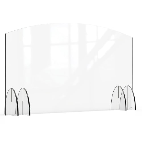 Rosseto Freestanding Safety Shield - 48"L x 28"H, Acrylic, Clear (AG011)