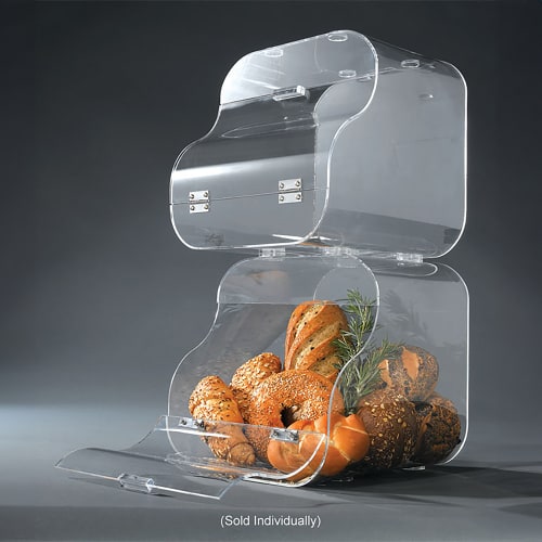 Rosseto Countertop Bakery Display Bin - Stackable, 11x11x12" Acrylic, Clear (BAK1203)