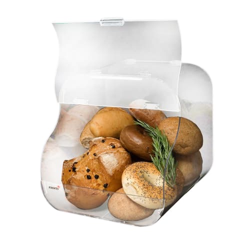 Rosseto Countertop Bakery Display Bin - Stackable, 11x11x12" Acrylic, Clear (BAK1203)