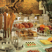 Rosseto 2 Tier Countertop Bakery Display Case - Wire Stand, 13 1/2x16x18" Acrylic, Clear (BAK2937)