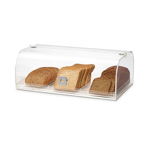 Rosseto Bakery Case w/ Removable (3) Row Divider, 19 1/4" x 12" x 7", Acrylic, Clear (BD119)