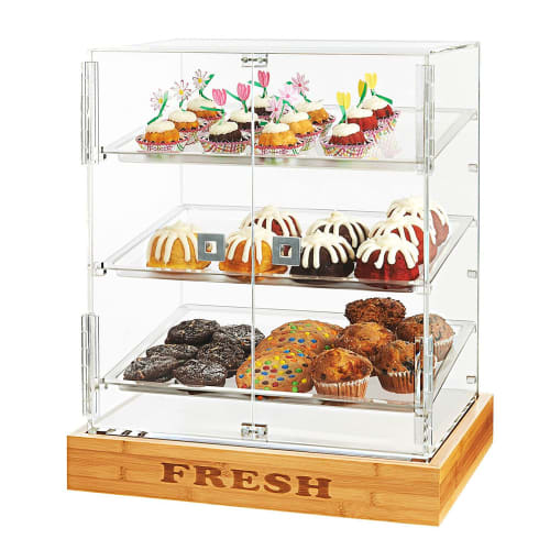 Rosseto Bakery Cabinet w/ (2) Doors, 21 1/2" x 17" x 25 1/2", Clear Acrylic (BD125)