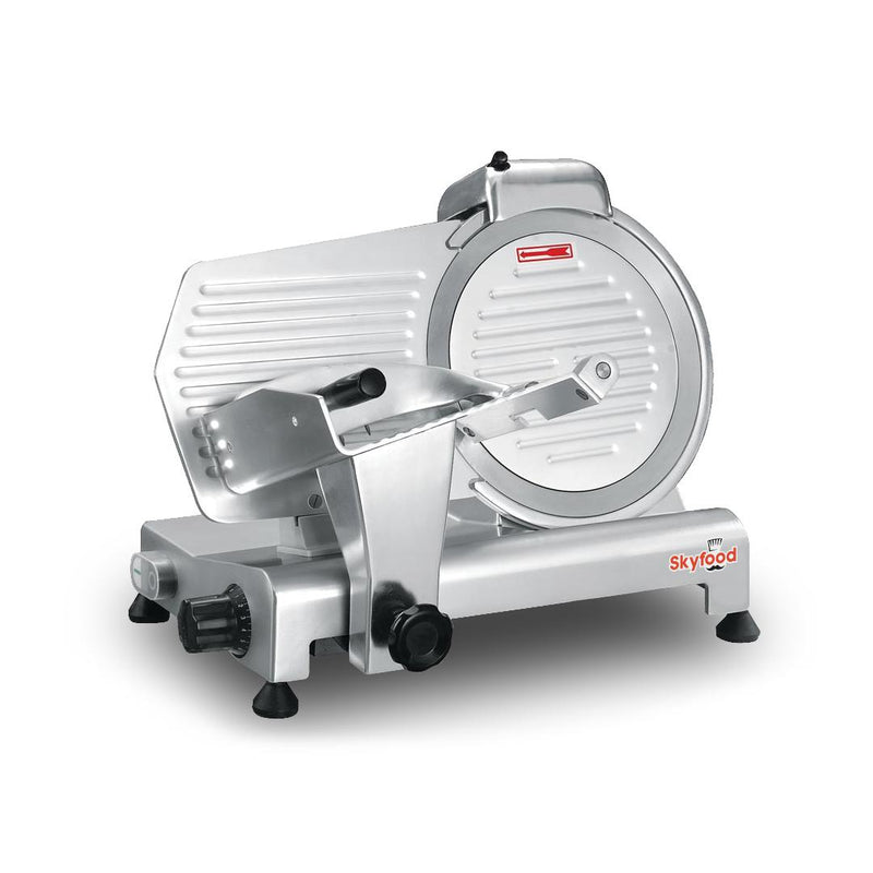 Skyfood 220E 9" Economy Food Slicer | Belt Driven 0.35 HP Motor Aluminum Body