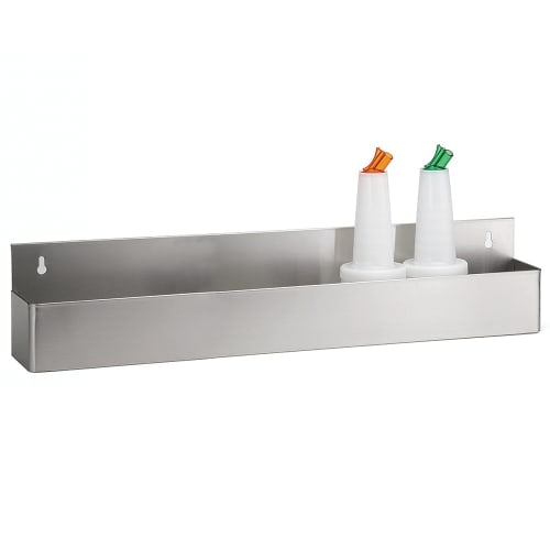 Tablecraft 5132 32" Single Stainless Speed Rail, Holds 8 Quart/Liter Bottles