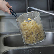 Tablecraft 984 4 1/2" Round Pasta Basket - Stainless Steel