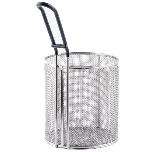 Tablecraft 986 6 1/2" Round Pasta Basket - Stainless Steel