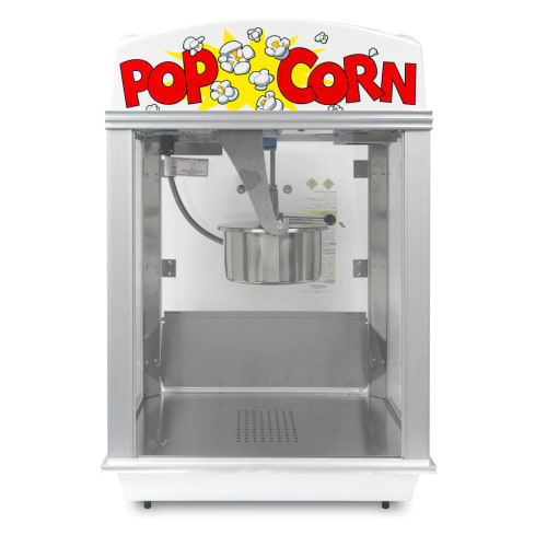 Gold Medal 2003 Popcorn Machine w/ 12 oz Removable Kettle, White Dome, 120v