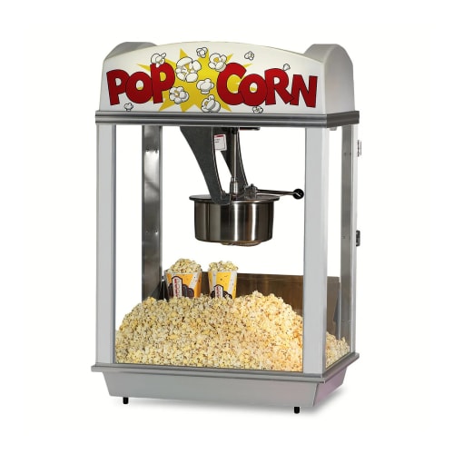 Gold Medal 2003 Popcorn Machine w/ 12 oz Removable Kettle, White Dome, 120v