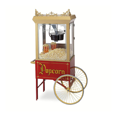 Gold Medal 2014 Gay 90's Whiz Bang Popcorn Machine, 14 oz Kettle, Gold Dome, 120v