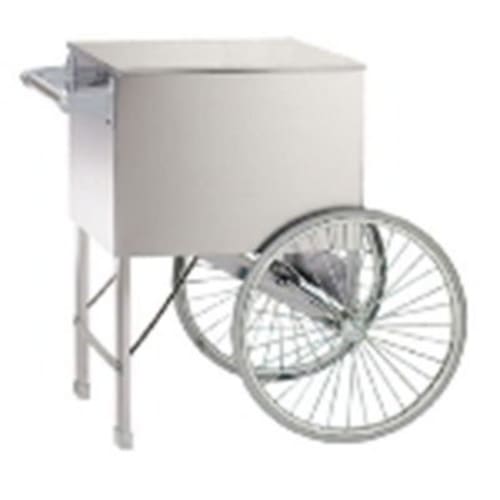 Gold Medal 2015W Popcorn Cart w/ 2 Spoke Wheels, White, 38" x 27"