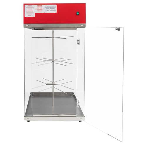 Gold Medal 2050 16" Countertop Pretzel Display Case w/ Motorized Rack, 120v