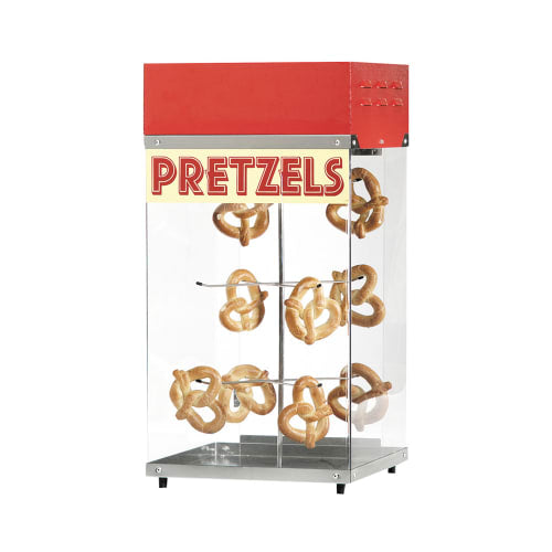 Gold Medal 2050 16" Countertop Pretzel Display Case w/ Motorized Rack, 120v