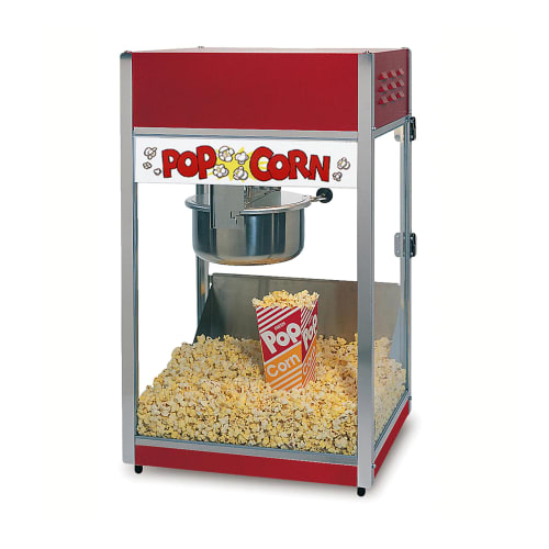Gold Medal 2388 Special 88 Popcorn Machine w/ 8 oz Kettle & Red Steel Dome, 120v