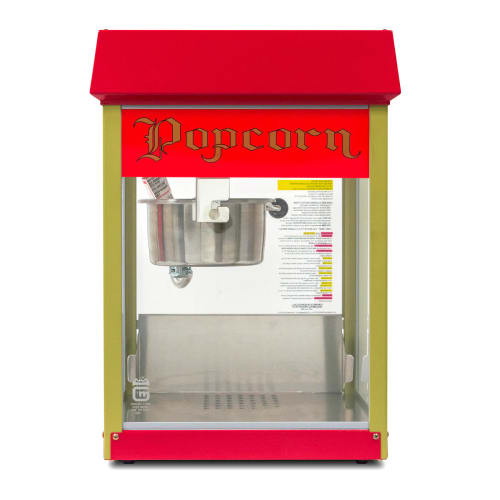 Gold Medal 2404 FunPop Popcorn Machine w/ 4 oz EZ Kleen Kettle & Red Dome, 120v