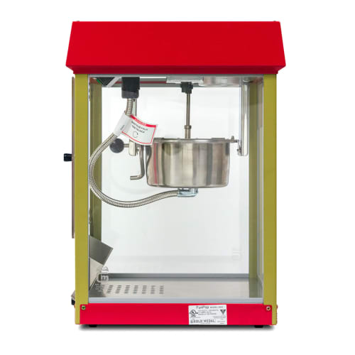 Gold Medal 2404 FunPop Popcorn Machine w/ 4 oz EZ Kleen Kettle & Red Dome, 120v
