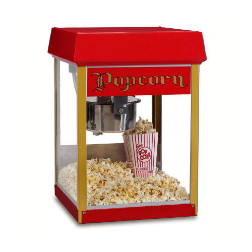 Gold Medal 2404 FunPop Popcorn Machine w/ 4 oz EZ Kleen Kettle & Red Dome, 120v