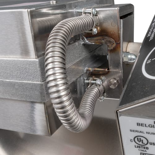 Gold Medal 5025 (4) Classic Belgian Waffle Maker w/ Stainless Steel Grids, 1440W