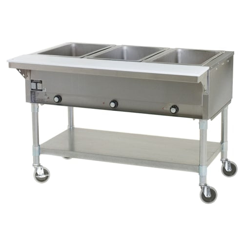 Eagle Group PDHT3-120 50 1/2" Hot Food Table w/ (3) Wells & Cutting Board, 120v