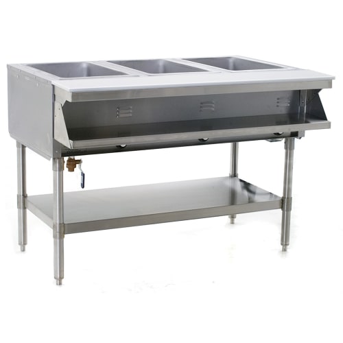 Eagle Group SHT3-120 48" Hot Food Table w/ (3) Wells & Cutting Board, 120v
