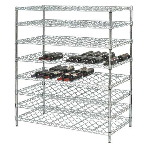 Focus FDWSK4874CH 74"H Commercial Wine Rack w/ (288) Bottle Capacity, Chrome