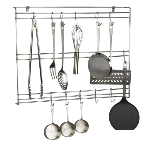 Focus FUR1824CHSS 24" Wall-Mount Utensil Rack w/ (20) Hooks, Stainless Steel