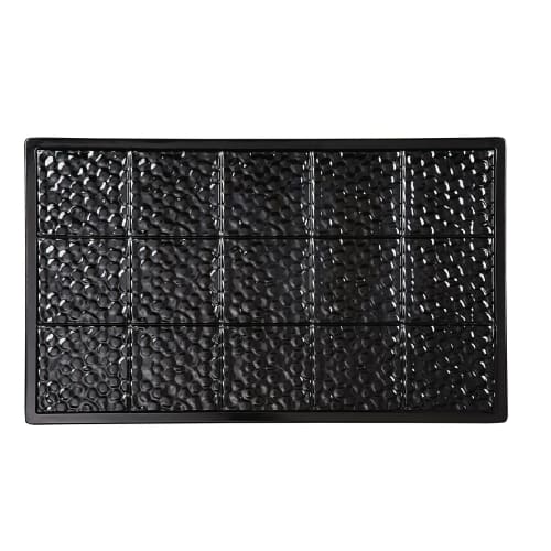 GET Full-Size Tile, Solid, Melamine, Black (ML-160-BK)