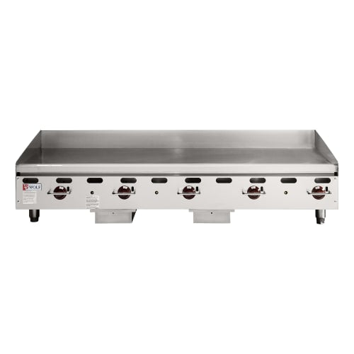Wolf AGM60 60" Gas Griddle w/ Manual Controls - 1" Steel Plate, Natural Gas