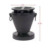 Town 3 3/4 x 4 3/4"Hibachi Stove Set, Cast Aluminum Body, Cast Iron Grill, Black (51355)