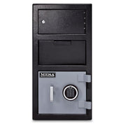 Mesa MFL2014E-OLK BLKGR 1 1/2 cu ft 2 Compartment Drop Safe w/ Electronic Lock
